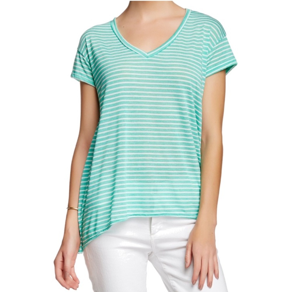 Abound Striped V-neck Swing tee